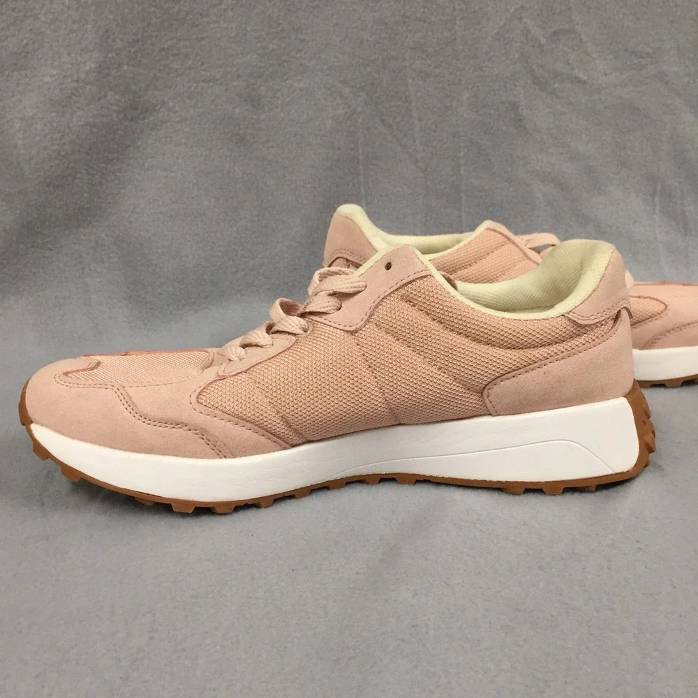 Avia Womens Memory Foam Sneakers‎ Blush Pink Mesh Suede Low Top Trainers Size 10